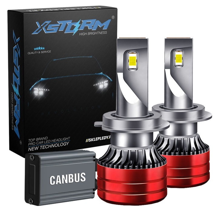 2 db LED-es izzókészlet V13 H7, XSTORM, 120 W, 22000 lm