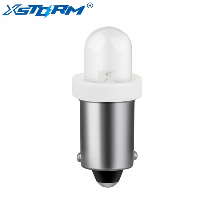 Bec LED T4W Ba9S, Xstorm, Dioda LED Cob De Noua Generatie, Lumina 360°, 6000K - Alb Rece, Bolturi De Fixare - Simetrice, 1 Bucata