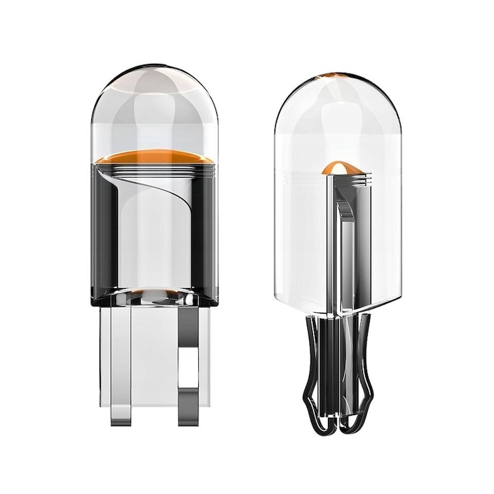 Bec LED W5W T10 Xstorm, Dioda Cob Generatie Noua, 360° Lumina, Polarizare Plus/Minus, 1 Bucata