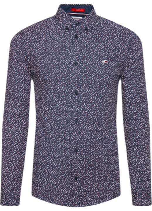 Camasa barbati, Tommy Jerans, Bumbac, Bleumarin/Alb, Alb/Bleumarin