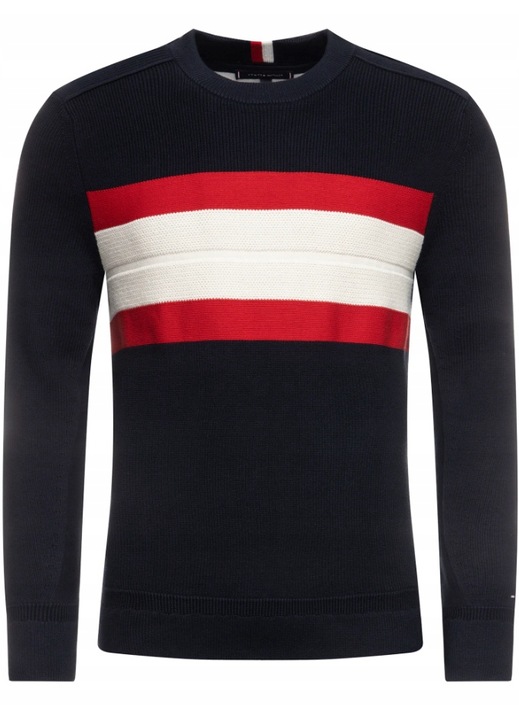Pulover barbati, TOMMY HILFIGER, Bumbac-Albastru