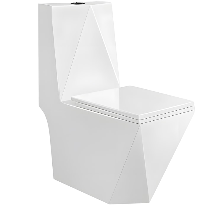 Vas WC Enrico, SifonFlush, Alb, 68x38 cm, Rezervor Inclus, montaj podea, capac cu soft-close inclus