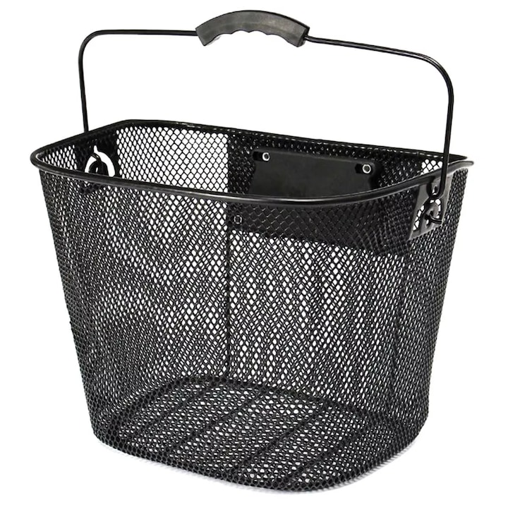 Метална кошница за закрепване към велосипеда, 33x26x25см, max 6кг, черна