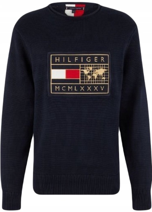 Pulover barbati, TOMMY HILFIGER, Bumbac, Albastru, S