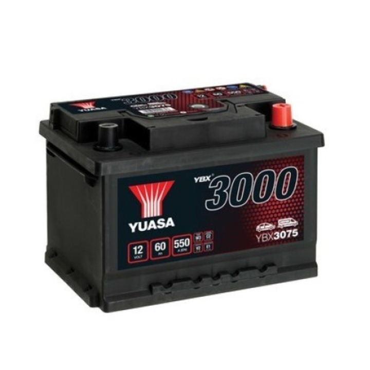 Акумулатор Yuasa, YBX3000,60Ah, 550A, R+