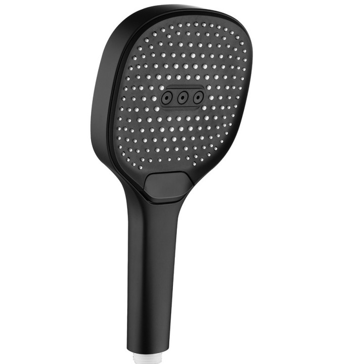 Cap de dus detasabil, Inter Ceramic, ICH 7534, ABS, negru, 3 functii, 25.5x12.7cm