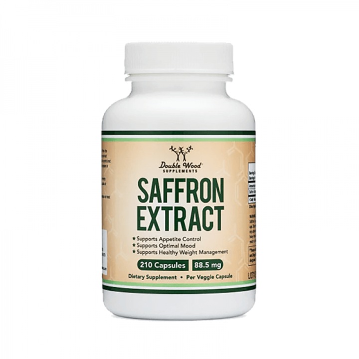 Хранителна добавка Double Wood, Saffron Extract, Екстракт от шафран, 210 капсули