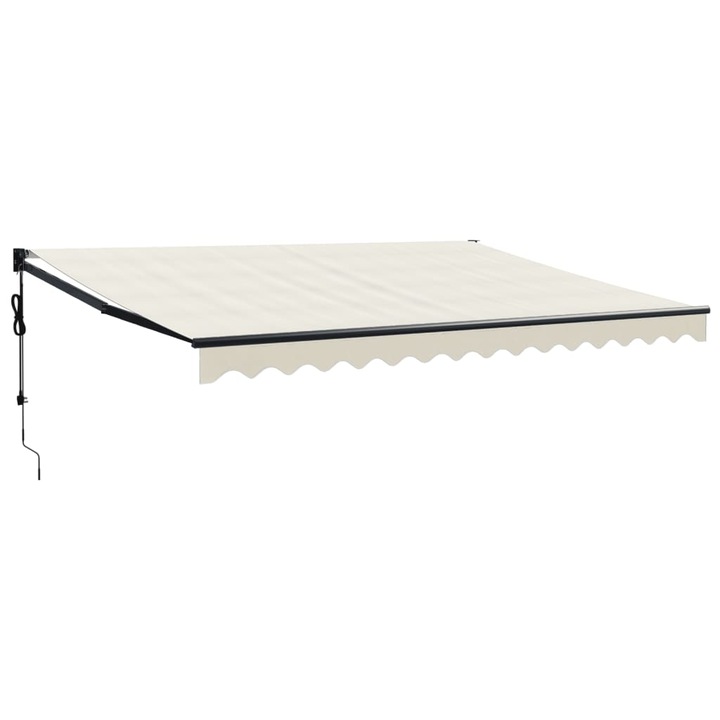 Copertina retractabila automata vidaXL, crem, 4x3 m, 21.45 kg
