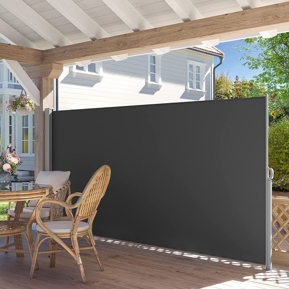 Paravan lateral pentru exterior, retractabila, extensibila, 180 x 450 ...