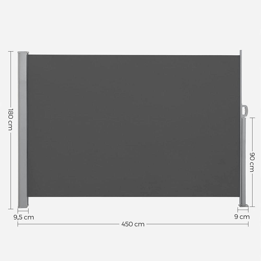Paravan lateral pentru exterior, retractabila, extensibila, 180 x 450 ...