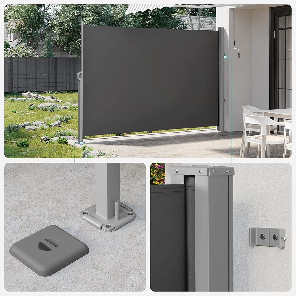 Paravan lateral pentru exterior, retractabila, extensibila, 180 x 450 ...