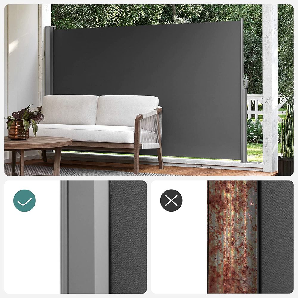Paravan lateral pentru exterior, retractabila, extensibila, 180 x 450 ...