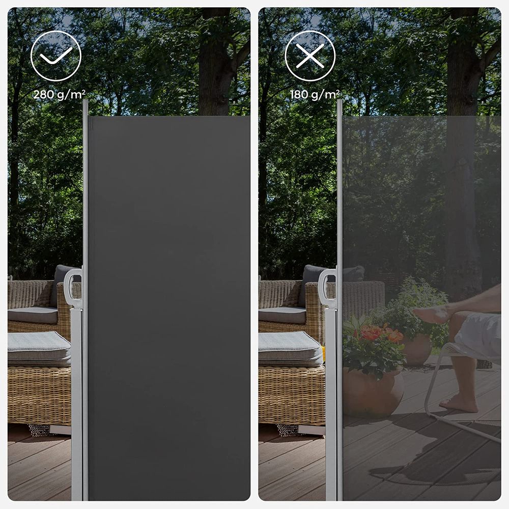 Paravan lateral pentru exterior, retractabila, extensibila, 180 x 450 ...