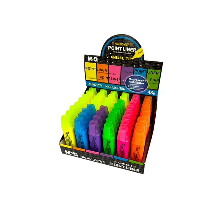 Ароматичен хайлайтър, 6 цвята/комплект, 48 броя, M&G