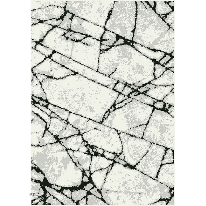 Covor Modern, Cappuccino 16102, Alb / Gri, 60x110 cm, 1700 gr/mp