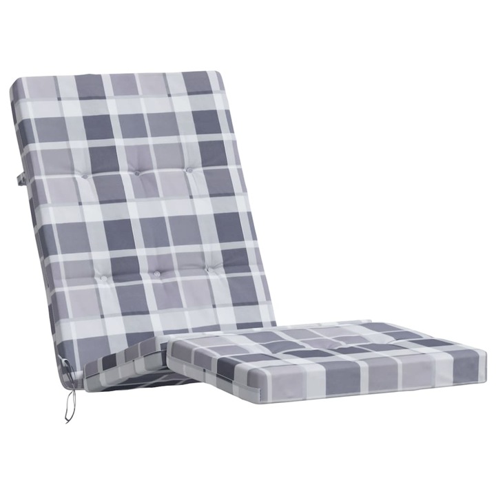 Комплект от 2 x възглавници за шезлонг, Zakito Europe, полиестер, 180 x 55 x 7 см, сив