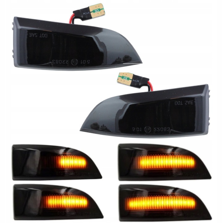 Set 2 x Semnalizare Dinamica Black pentru Renault Scenic III Fluence Laguna III Megane III, ME Premium