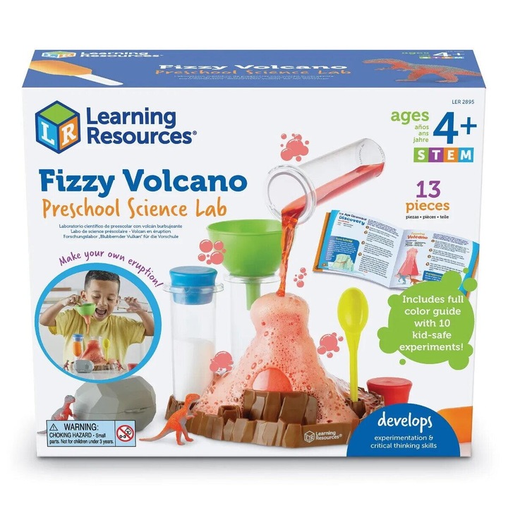Tudományos játék, 10 kísérletből álló készlet Volcano Eruption Learning Resources