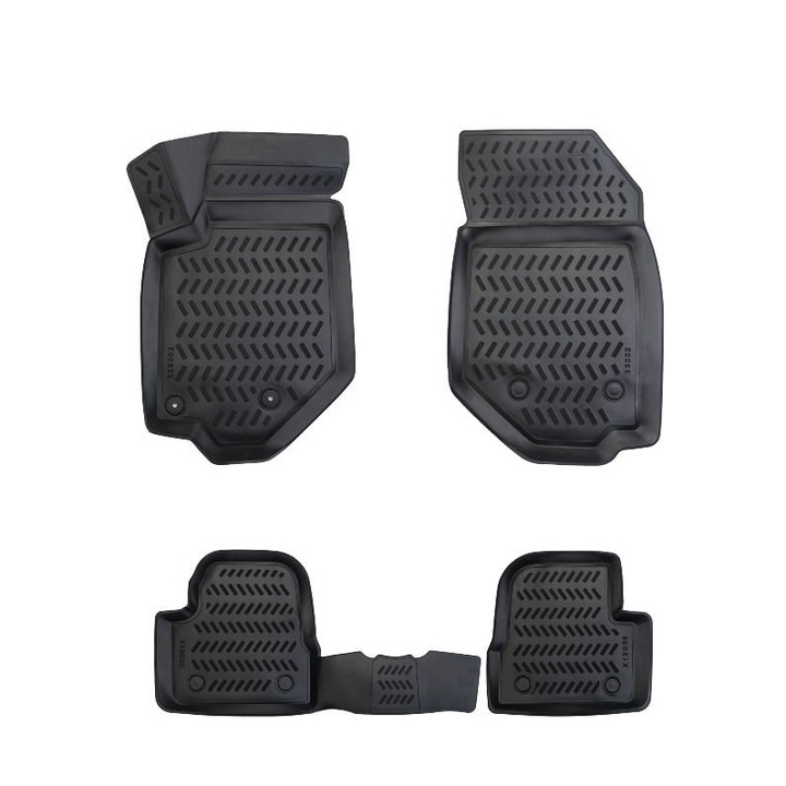 Set covorase auto cauciuc pentru VW Passat B6, B7 2005-2015 forma tavita, 5 bucati