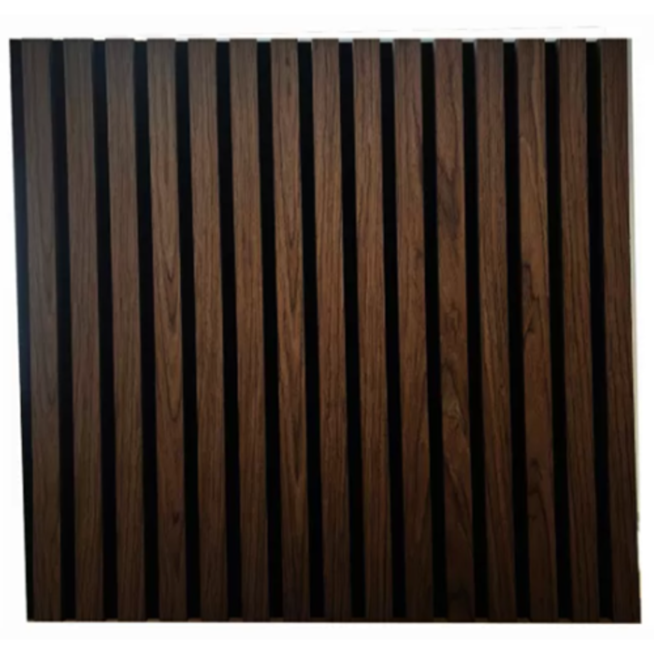 Комплект 4 декоративни акустични прегради UnicSPot 7150132, MDF, 1,44 м2 покрита повърхност, 600x600x210 мм, Тъмен орех
