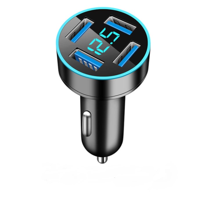 Incarcator auto Smart Fast Charging, putere 66W, negru