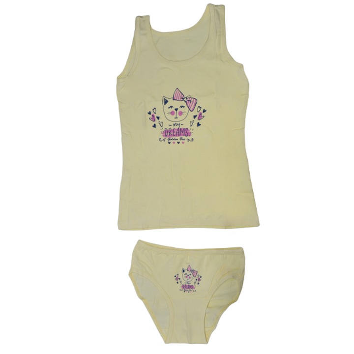 Felső és bugyi szett lányoknak Golden Bee 250606-98-104, Sárga 100340