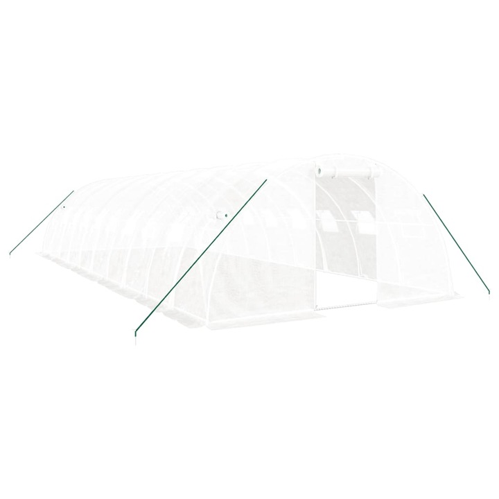 VidaXL fehér acélvázas melegház 40 m² 10x4x2 m 3188075