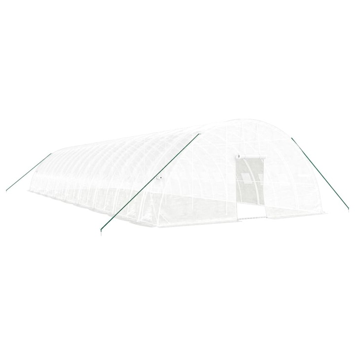 Sera cu cadru din otel vidaXL, alb, 108 m², 18x6x2,85 m, 41.9 kg