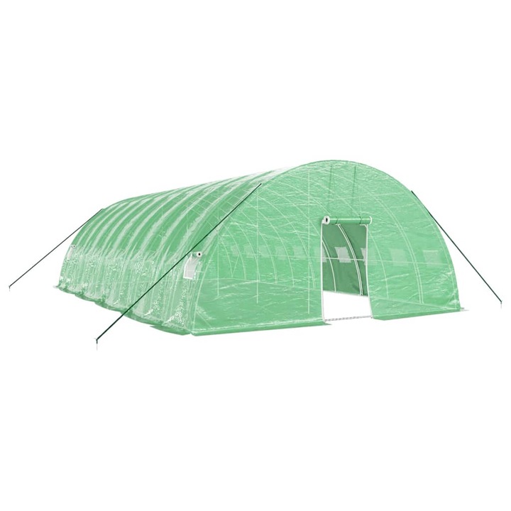 VidaXL zöld acélvázas melegház 60 m² 10 x 6 x 2,85 m 3188108