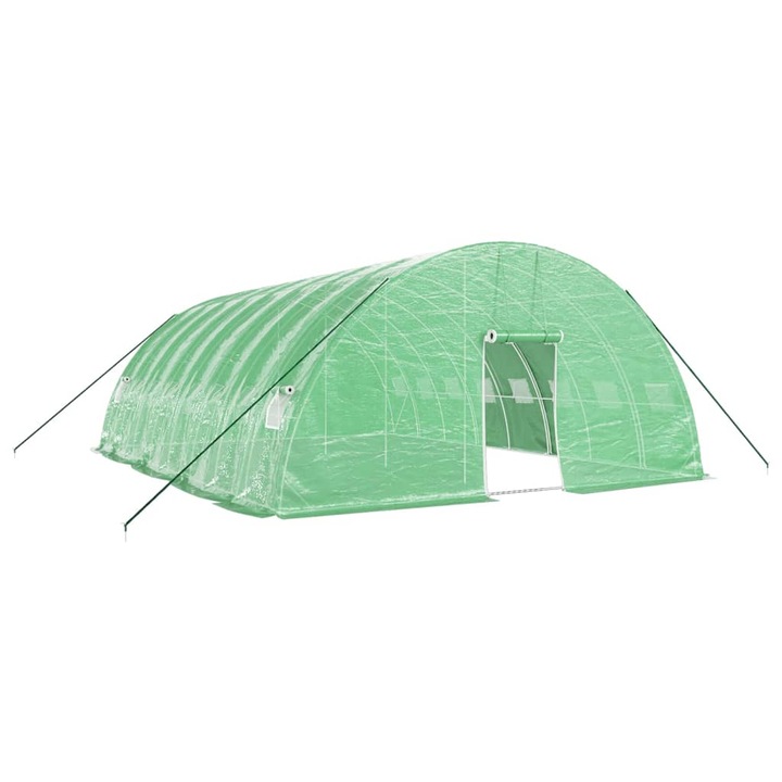 VidaXL zöld acélvázas melegház 48 m² 8 x 6 x 2,85 m 3188107