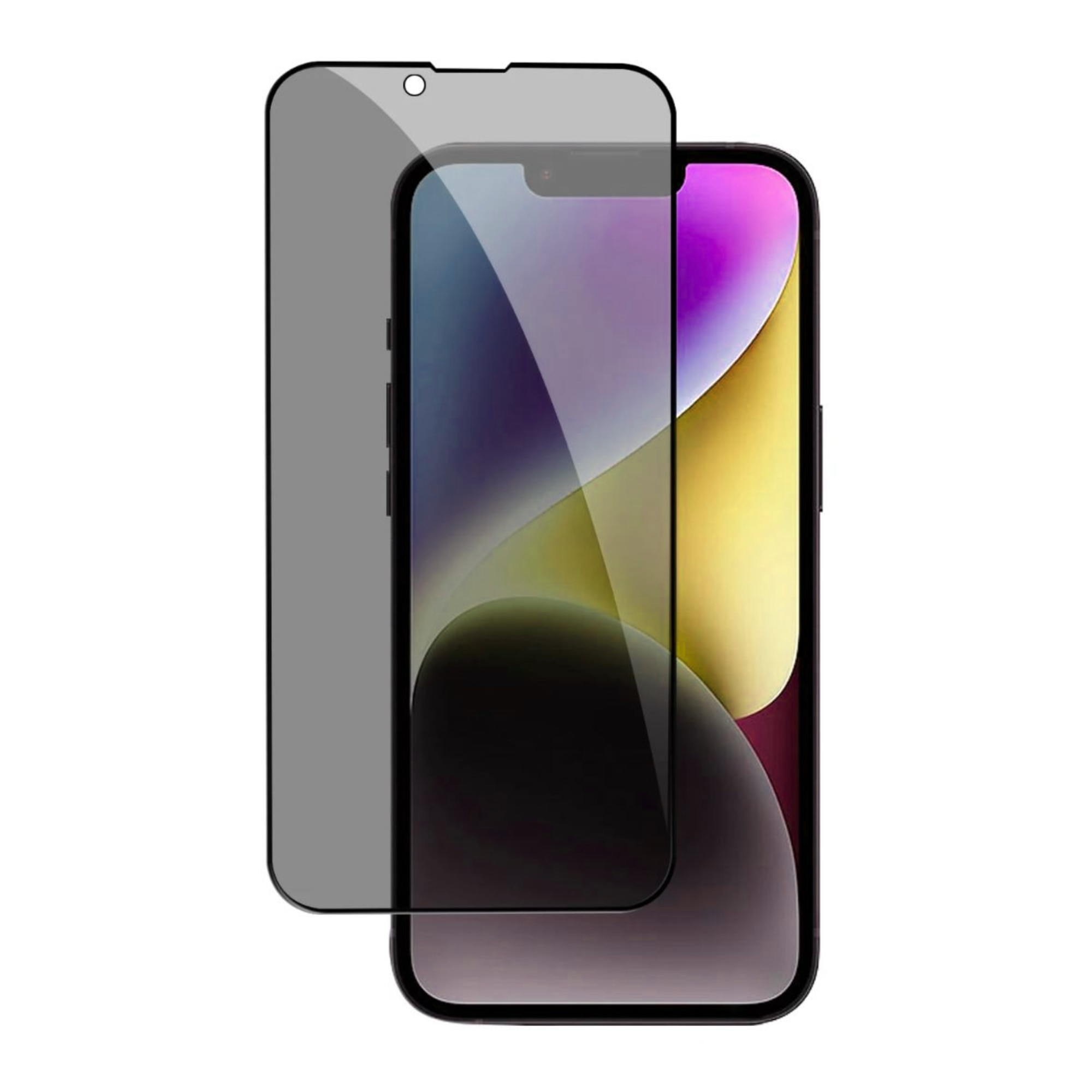 Folie protectie Privacy, compatibila IPhone 14, Full Cover Black