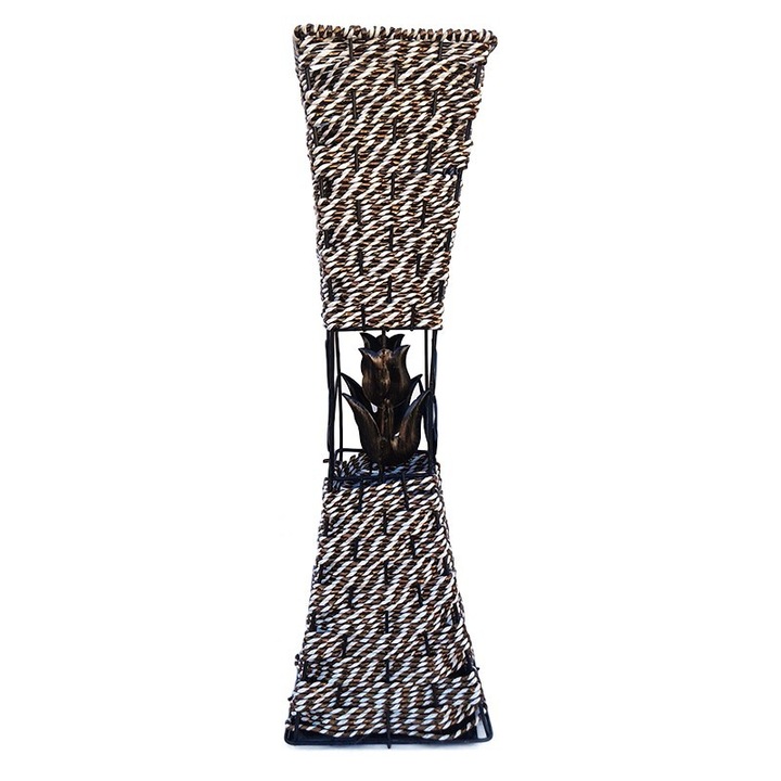 Vaza decorativa, Plastica, 14x42cm, Multicolor, M4