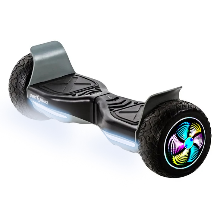 Hoverboard Off-Road, Smart Balance, Hummer Black PRO, 8.5 inch, Autonomie Extinsa