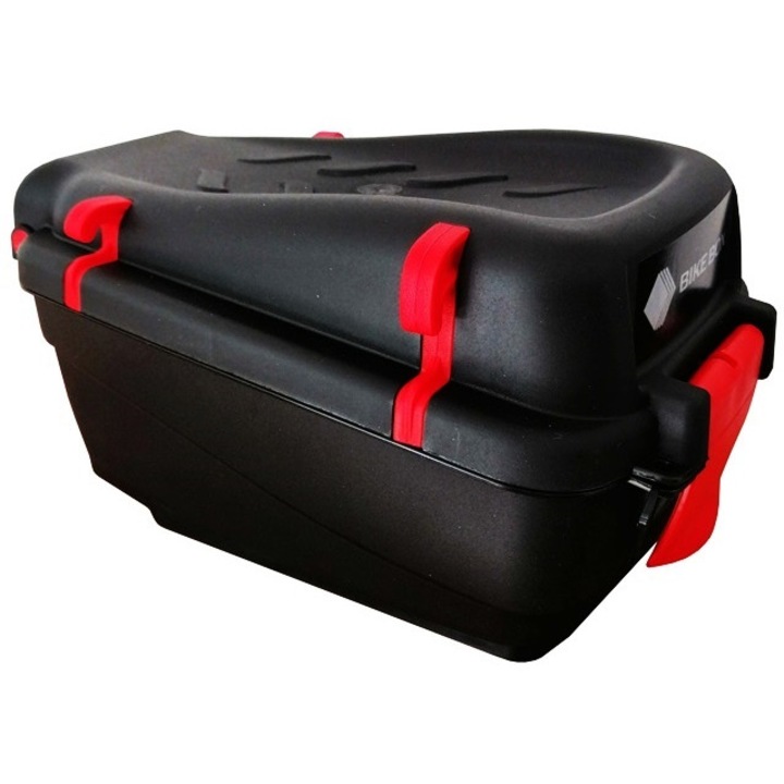 Багажник за велосипед, 5L, Мултифункционален, Тип кутия, Пластмасов, Черен/Червен