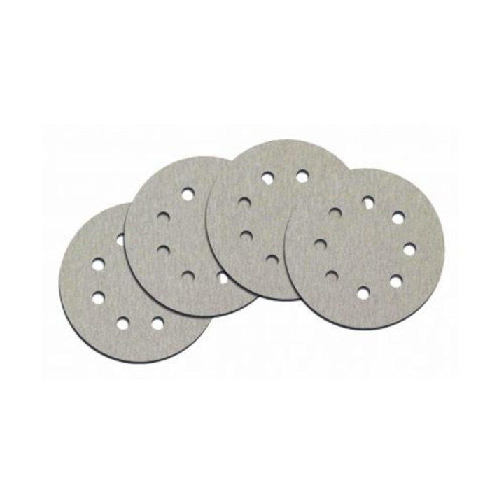 Disc abraziv BAM 18V, Deerfos, diametrul 125 mm, cu 8 gauri, prindere cu scai, set de 50 buc, granulatie 280