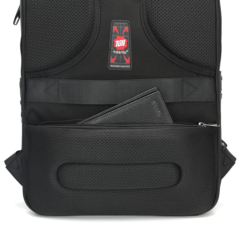 Rucsac laptop 17", smart business pentru calatorii, cu compartiment antisoc, Tigernu, 32x20x48 cm, Negru