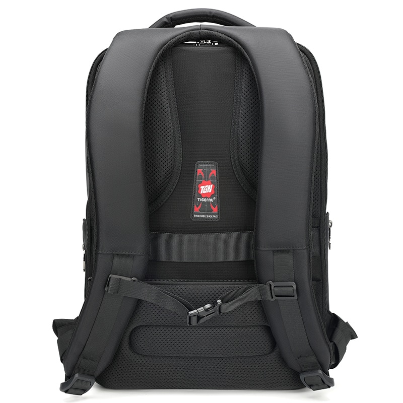 Rucsac laptop 17", smart business pentru calatorii, cu compartiment antisoc, Tigernu, 32x20x48 cm, Negru