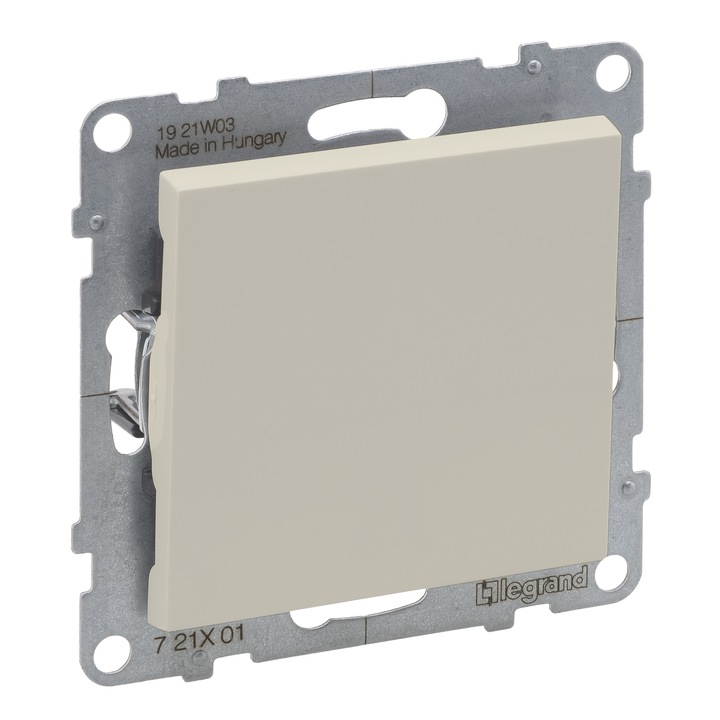 Intrerupator simplu 10AX, borne automate, ivoar, Legrand New Suno