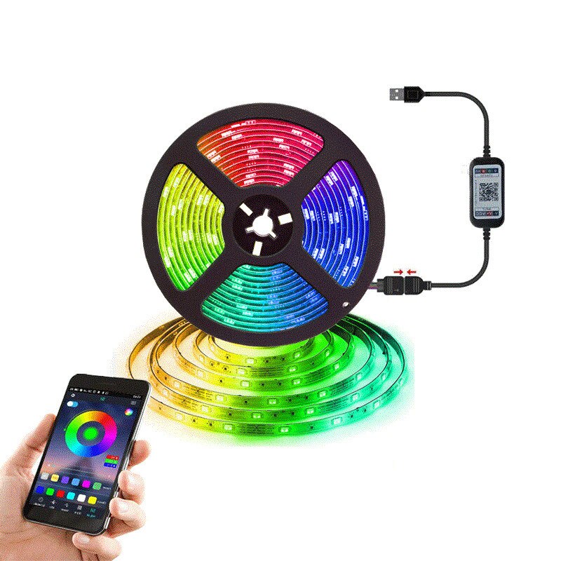 RGB LED лента 5 метра, Outdoor-Indoor, IP65, 30 leds/m 5050 RGB, Лепило ...