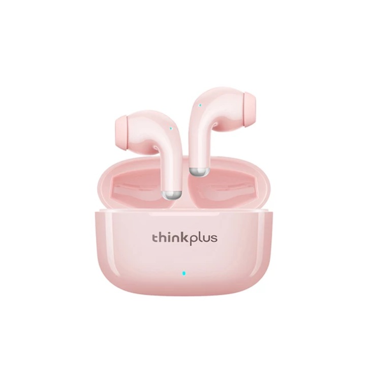Безжични слушалки, Lenovo ThinkPlus LP40 Pro, Bluetooth 5.0, Намаляване на шума, HIFI, Спортни, Розови