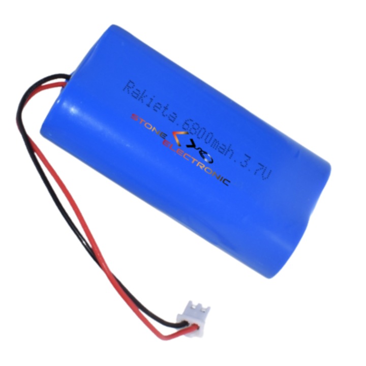 Acumulator dublu 3.7v, 6800mAh, conector, stone®, model 18650 Rakieta