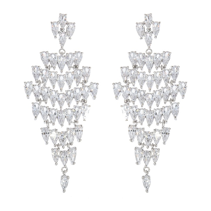 Cercei Fashion Mireasa Tip Candelabru 5.5 cm