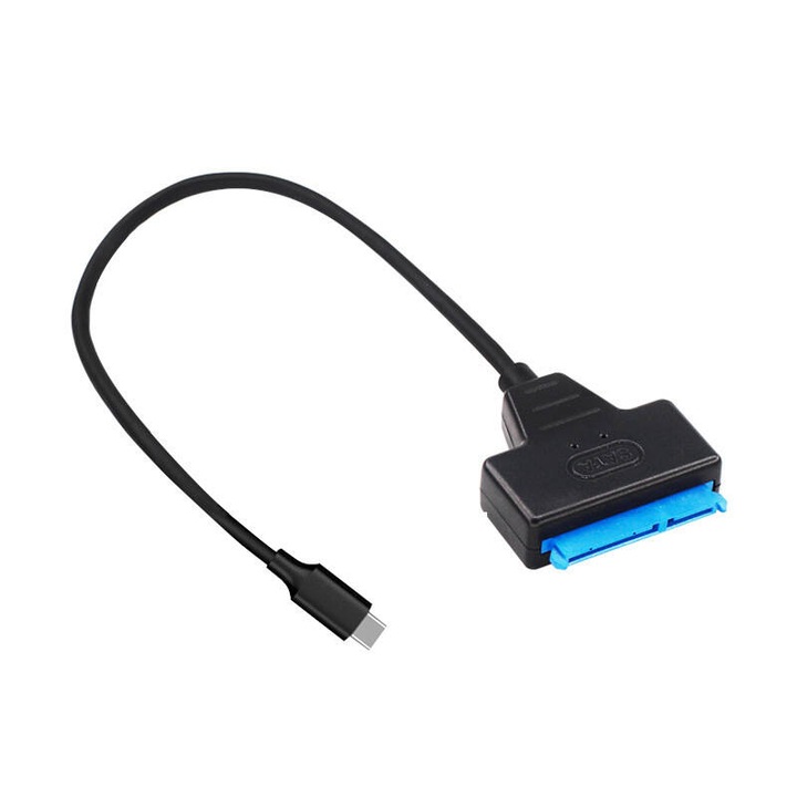 Адаптер USB-C 3.0 JESWO, SSD 2,5-инча, Type-C към SATA, Черен