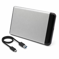 Rack extern pentru HDD/SSD 2.5 inch, JESWO®, USB C la SATA III, USB 3.0, Viteza de Transfer pana la 5Gbps, Pana la 6 TB, Compatibila cu Windows 7/8/10/XP/Mac OS/Linux, Aluminiu, Plug&Play, Argintiu