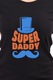 Tricou pentru femei personalizat cu imagine super daddy mustache, Bumbac, Negru, XS