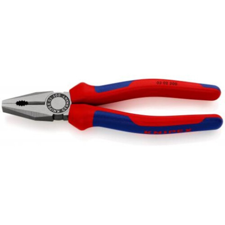 Cleste combinat/patent Knipex cu maner multicomponent 200 mm blister