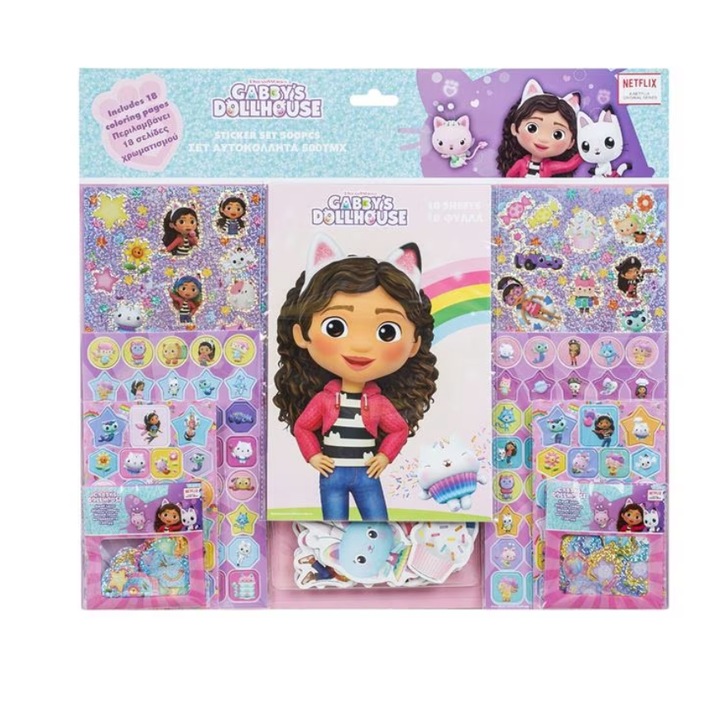 Set 500 stickere cu Gabby's Dollhouse