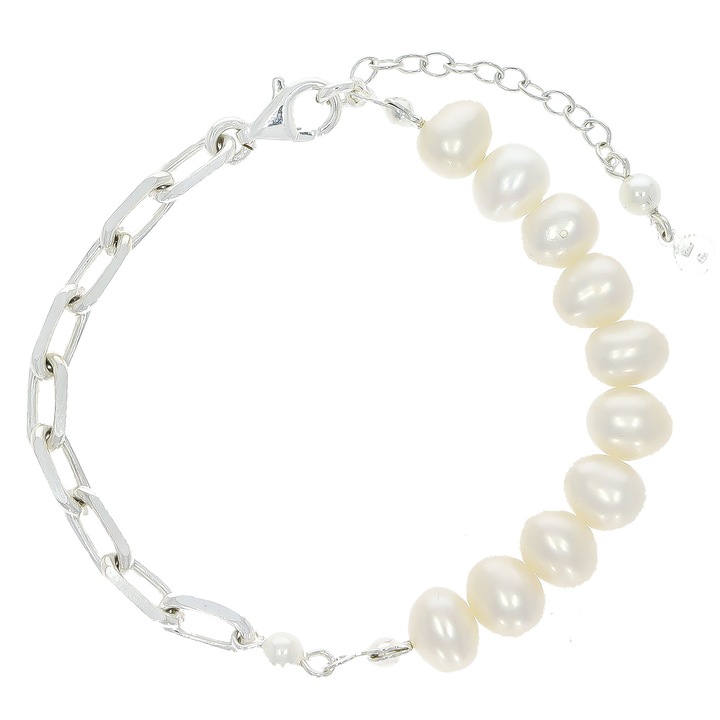 Bratara Argint cu Zale si Perle de Cultura