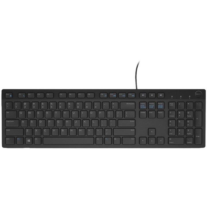Клавиатура Dell KB216,580-ADHK-14, USB, Kирилизирана, Мултимедийна, Черна