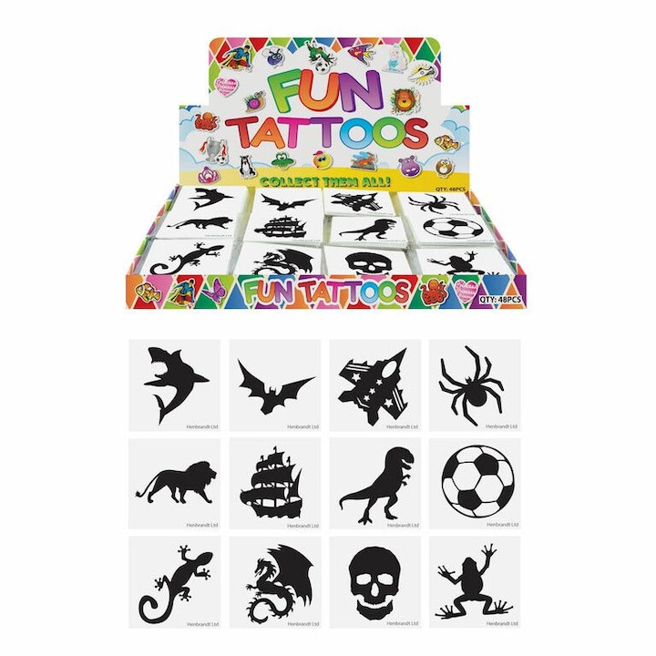 Set 12 Tatuaje temporare, LG Imports, Negru